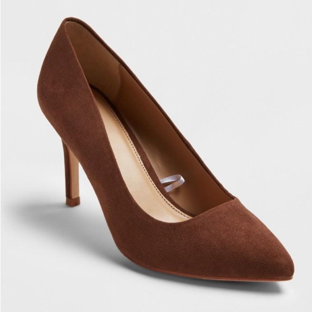 A New Day - Women's Gemma Pointed Toe Pumps - Coffee Bean - Size 8.5